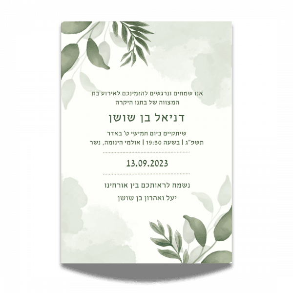הזמנה לבת מצווה מודרנית