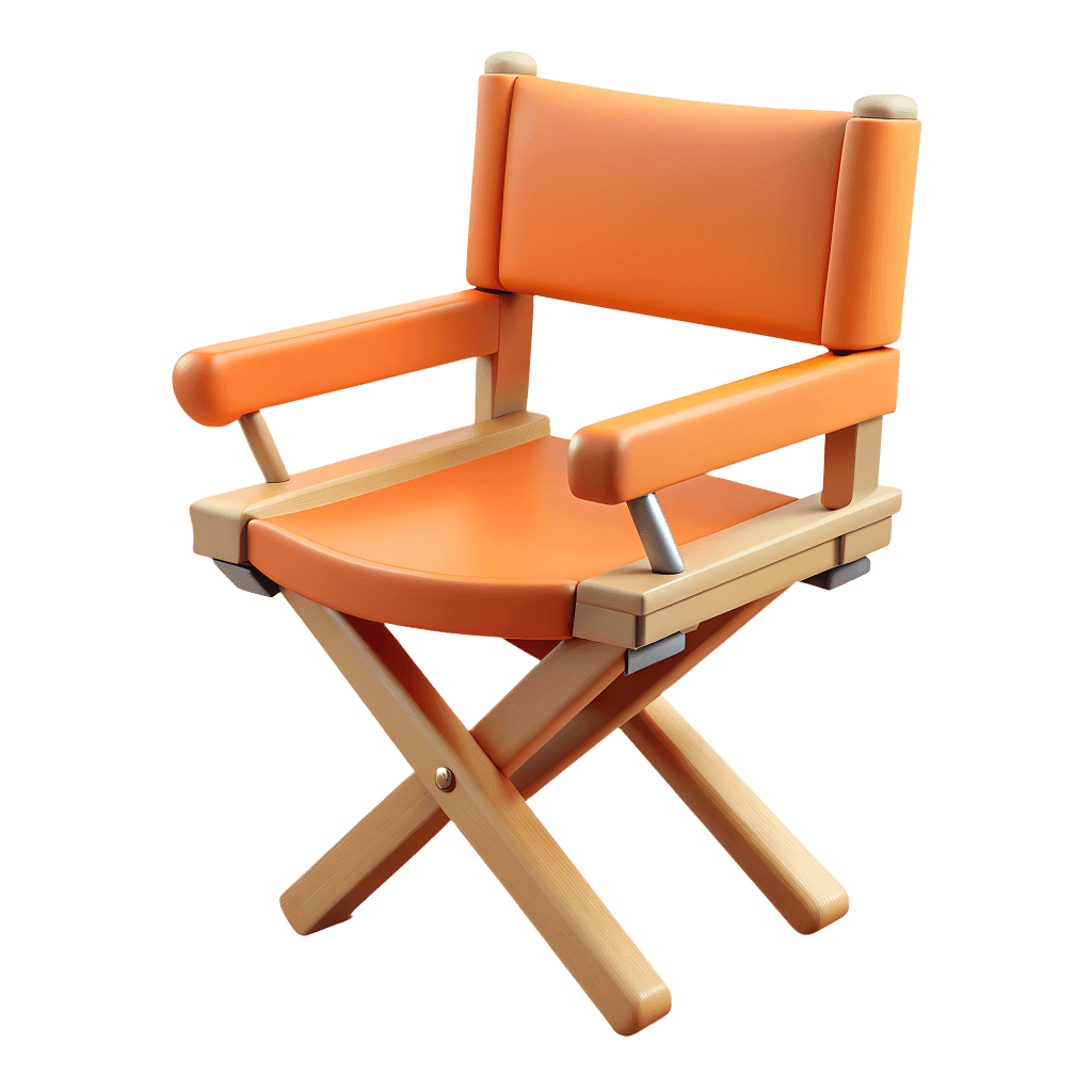 orange director chair